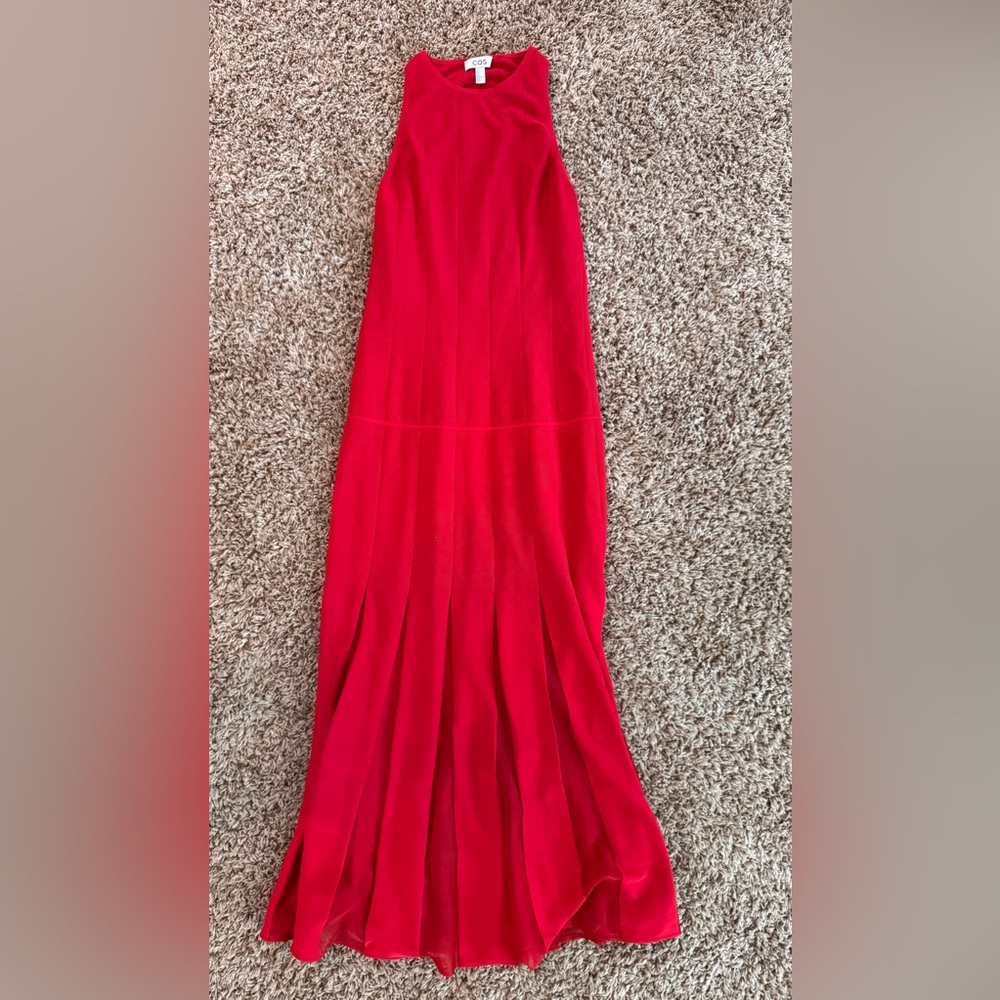 COS Red Sexy Sleeveless Maxi Dress